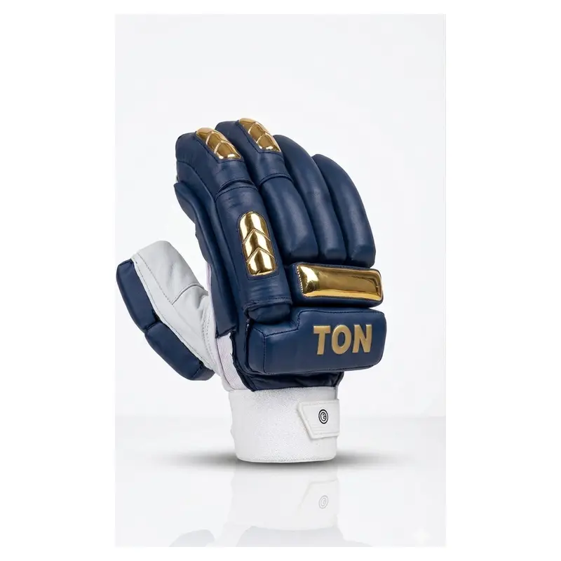 TON navy and gold batting gloves